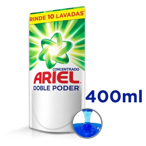 Detergente liquido ariel doble poder 400 Ml