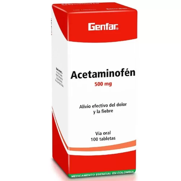 Acetaminofen 100 tabletas